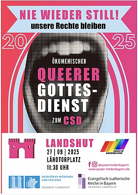 Banner Ökumenischer queerer Gottesdienst zum CSD