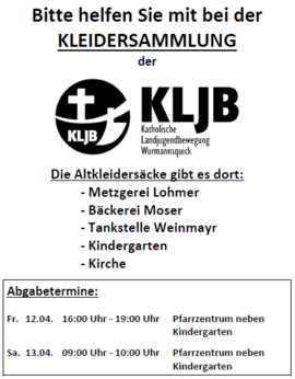 Banner Kleidersammlung