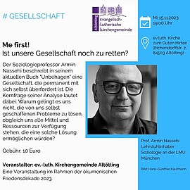 Banner me first! Ist unsere Gesellschaft noch zu retten? Prof. Armin Nassehi
