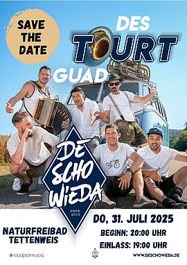 Banner Vorverkauf für "DeSchoWieda" im Naturbad Tettenweis gestartet