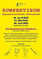 Logo Rumpertibum. Bayerisch-Internationaler Volksmusiktreff