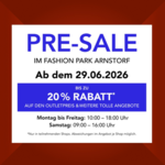 Logo Pre-Sale im Fashion Park Arnstorf
