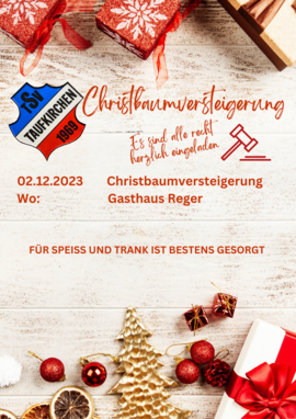 Banner Christbaumversteigerung TSV