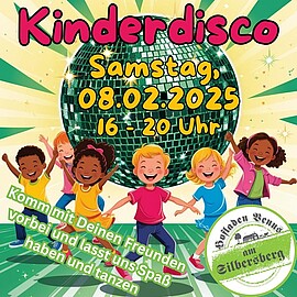 Banner Kinderdisco im Hofladen Venus