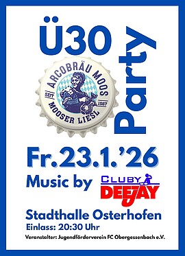 Banner Ü30-Liesl-Party