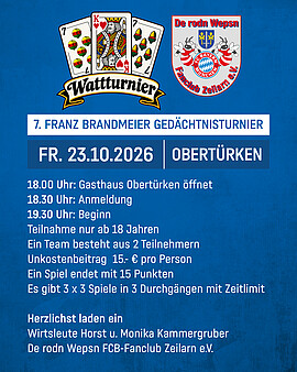 Banner Watttunier 7. Franz Brandmeier Gedächtnistunier