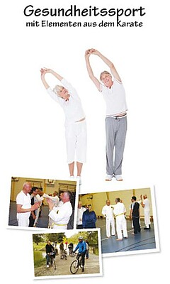 Banner Gesundheitssport mit Elementen aus dem Karate für Neueinsteiger ab etwa 45 Jahre