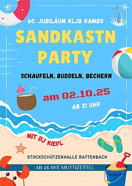 Banner Sandkastnparty - 60 jähriges Jubiläum