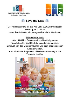 Banner Anmeldeabend für das Kita-Jahr 2026/2027