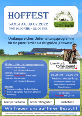 Banner Hoffest mit Regional-Ausstellung
