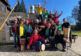 Banner Trommelkonzert mit der Drums 'n' Beat Band "Mohuwabó"