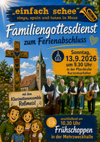 Logo Familiengottesdienst zum Ferienende mit dem Klarinettenensemble Roßmeisl