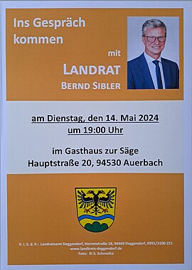 Banner Bürgerdialog mit Landrat Bernd Sibler