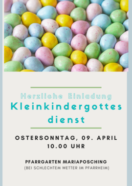 Banner Kleinkindergottesdienst in Mariaposching