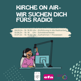 Banner Kirche On Air - Wir suchen Dich fürs Radio