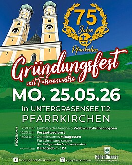 Banner Gründungsfest mit Fahnenweihe