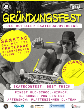 Banner Gründungsfest des Rottaler Skateboardvereins