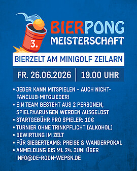 Banner Bierpong Meisterschaft