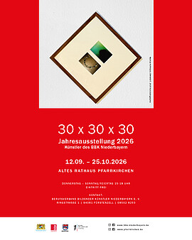 Banner 30 x 30 x 30 Jahresausstellung 2026