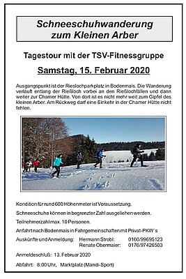 Banner Schneeschuhwanderung zum Kleinen Arber