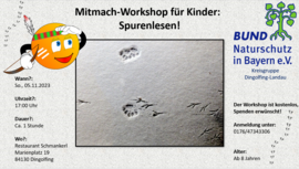 Banner Kinder-Workshop: Spurenlesen!