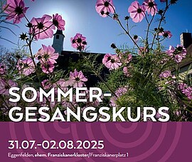 Banner "Das Singen leben" Sommer-Gesangskurs 31.8. - 2.09.2025
