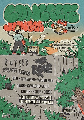 Banner CONCRETE JUNGLE FEST - D.I.Y. HARDCORE & PUNK FEST