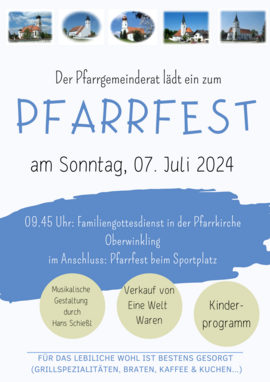 Banner Pfarrfest der Pfarreiengemeinschaft