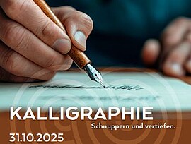 Banner KALLIGRAPHIE "Schnuppern und vertiefen"