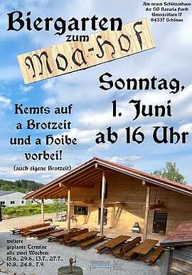 Banner Biergarten zum Moa-Hof