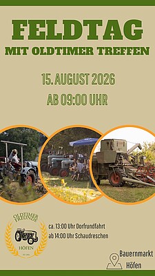 Banner Feldtag mit Oldtimertreffen