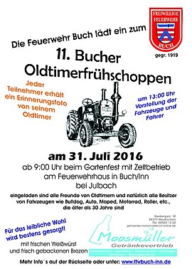 Banner Oldtimertreffen der Freiwilligen Feuerwehr Buch