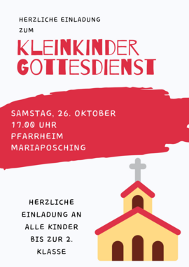 Banner Kleinkindergottesdienst in Mariaposching