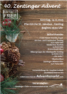 Banner 40. Zentinger Advent (Adventskonzert)
