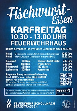 Banner Fischwurst-Essen 