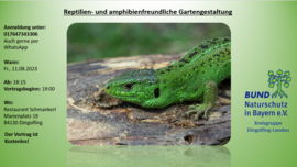 Banner Reptilien- und amphibienfreundliche Gartengestaltung