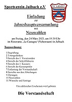 Logo Jahreshauptversammlung mit Neuwahlen