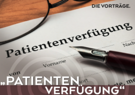 Banner Vortrag zum Thema "Patientenverfügung"