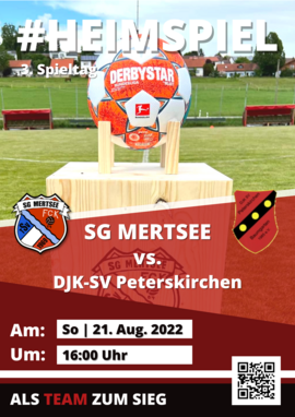 Banner SG Mertsee - DJK SV Peterskirchen