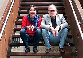 Banner Szenische Lesung mit Dieter Lohr und Angela Kreuz aus dem Roman "Ohne Titel. Aquarell auf Karton. Unsigniert". Ein Veranstaltung im Rahmen der Lesereihe "Literaturland Bayern"