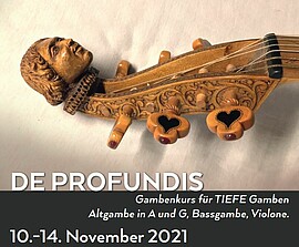 Banner "De Profundis" – Gambenkurs für tiefe Gamben 