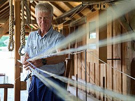 Banner Offene Seilerei im Freilichtmuseum Massing
