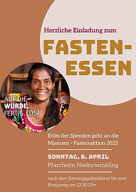 Banner Fastenessen in Niederwinkling