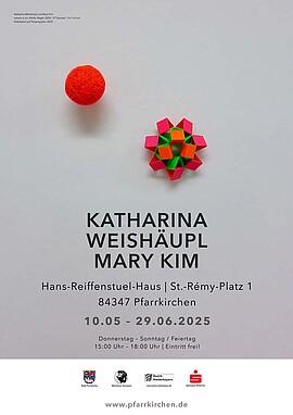 Banner 2. Ausstellung der Münchner Secession, Künstler Katharina Weishäupl und Mary Kim