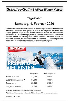 Banner Ski-Tagesfahrt nach Scheffau/Söll - SkiWelt Wilder Kaiser