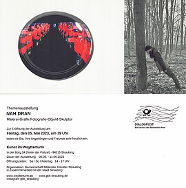 Banner Themenausstellung NAH DRAN - Malerei-Grafik-Fotografie-Objekt-Skulptur