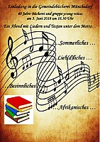 Logo 40 Jahre Bücherei und gruppe young voices