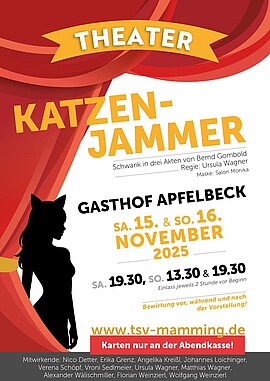 Banner Theateraufführung "Katzenjammer"