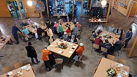 Banner Bürgercafé für die Senioren der Gemeinde Egglham