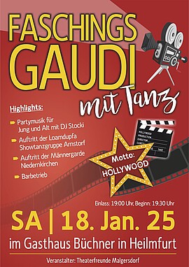 Banner Faschingsgaudi mit Tanz